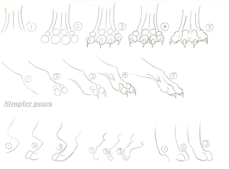 Paw Art Example Paw Tutorial by FallenAngelWolf13 on DeviantArt