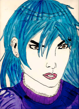 Blue-hair girl