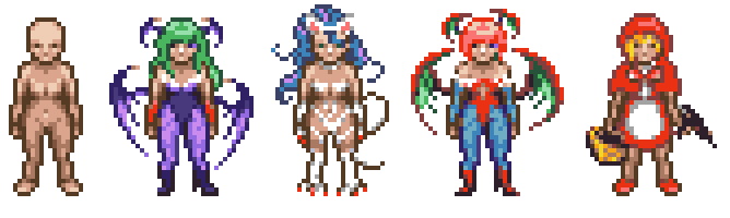 Some Darkstalkers Mini Characters