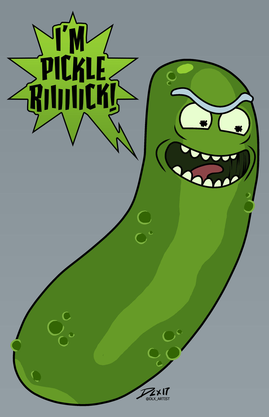 Pickle Rick by dwaynebiddixart on DeviantArt