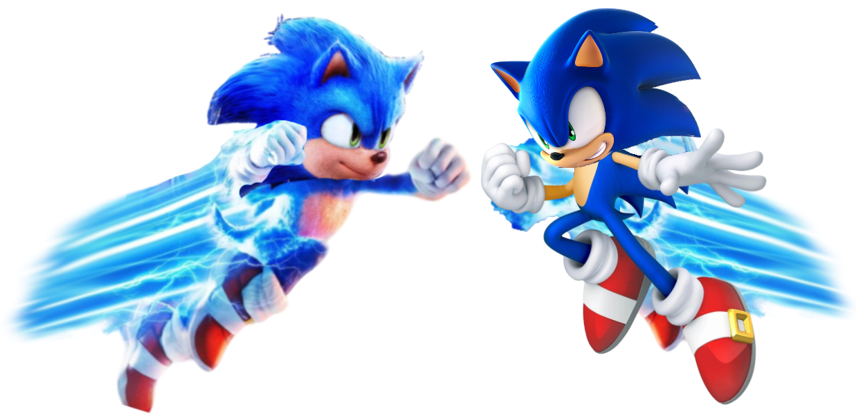 Movie Sonic Vs Modern Sonic By TheMovieverse On DeviantArt movie-sonic-vs-modern-sonic-by-themovieverse-on-deviantart
