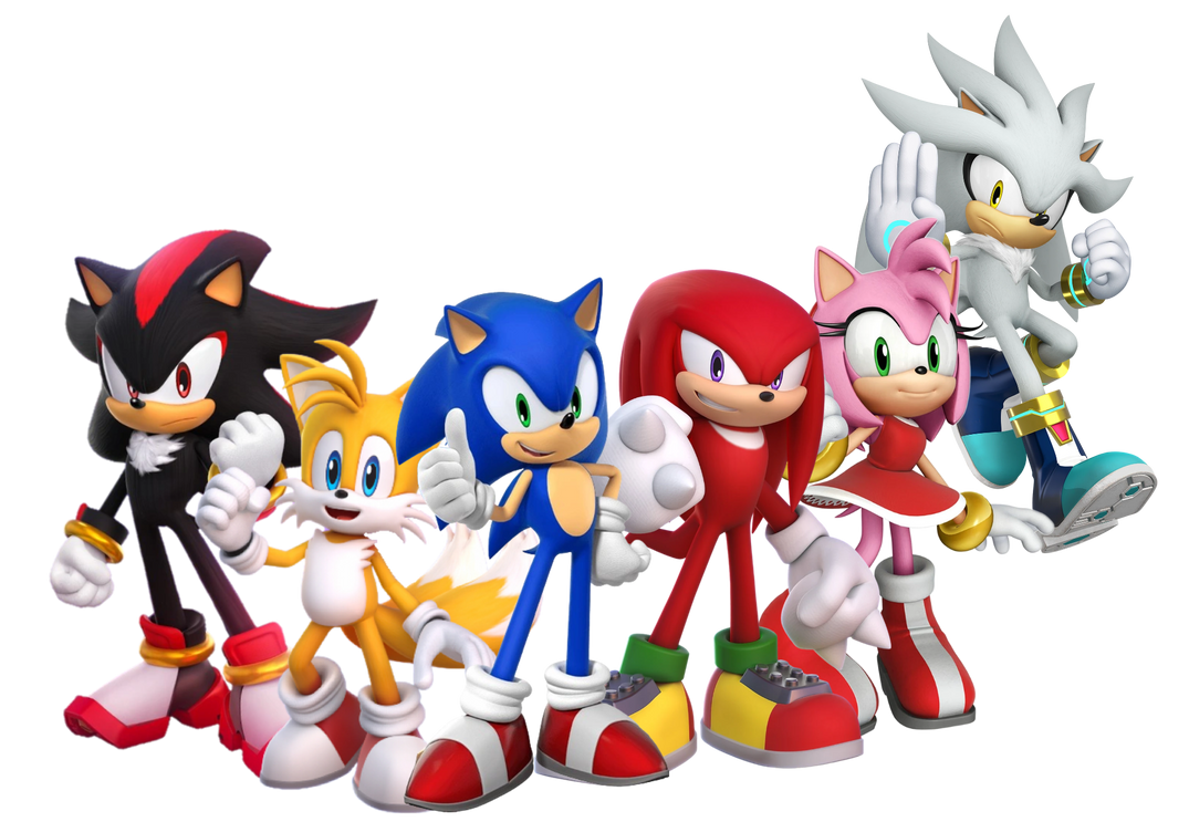 Sonic,Tails,Knuckles,Amy,Shadow and Silver by TheMovieverse on DeviantArt