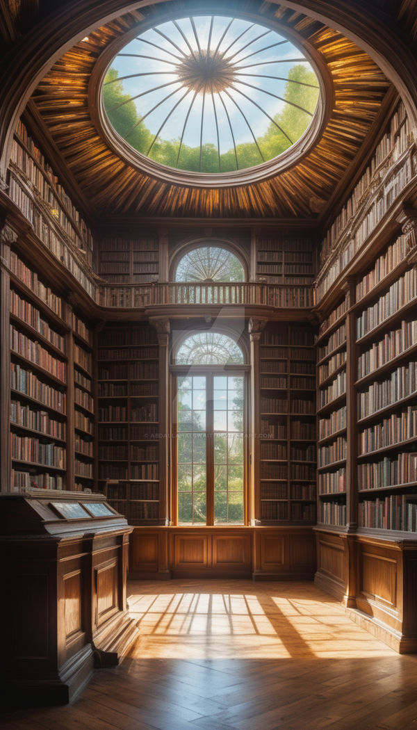 Serene Libraryscape by abdallahalswaiti on DeviantArt