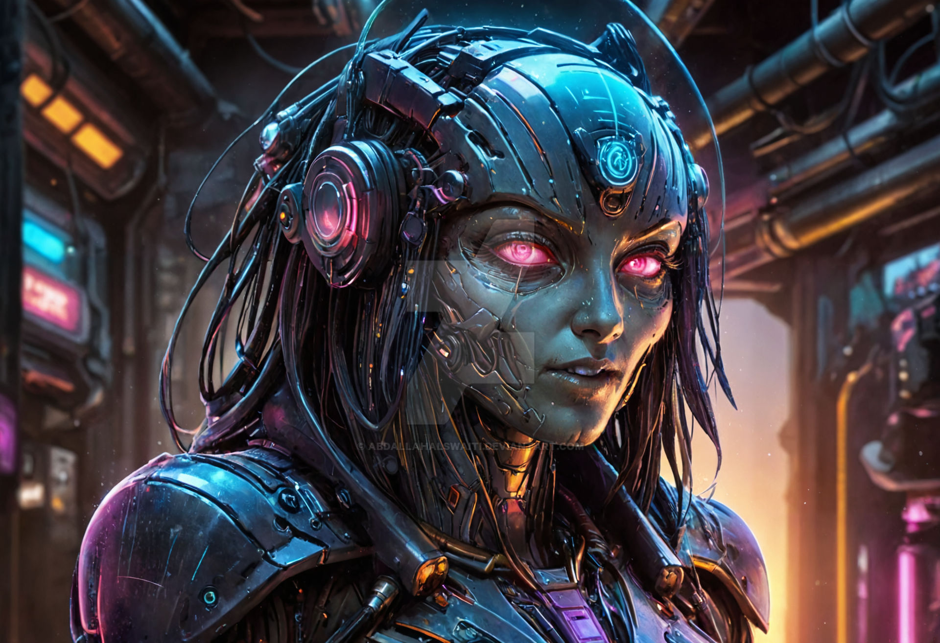 Cyborg Staring Villainous Cyborg: A Malevolent Stare by abdallahalswaiti on DeviantArt