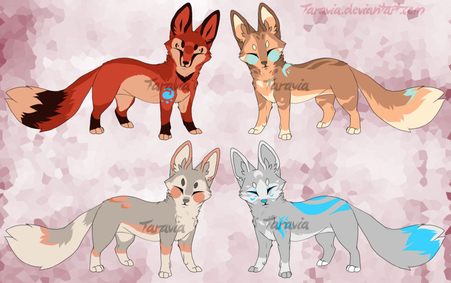 Fox Adaptables Tribal fox adoptables auction by TaraviAdopts on DeviantArt