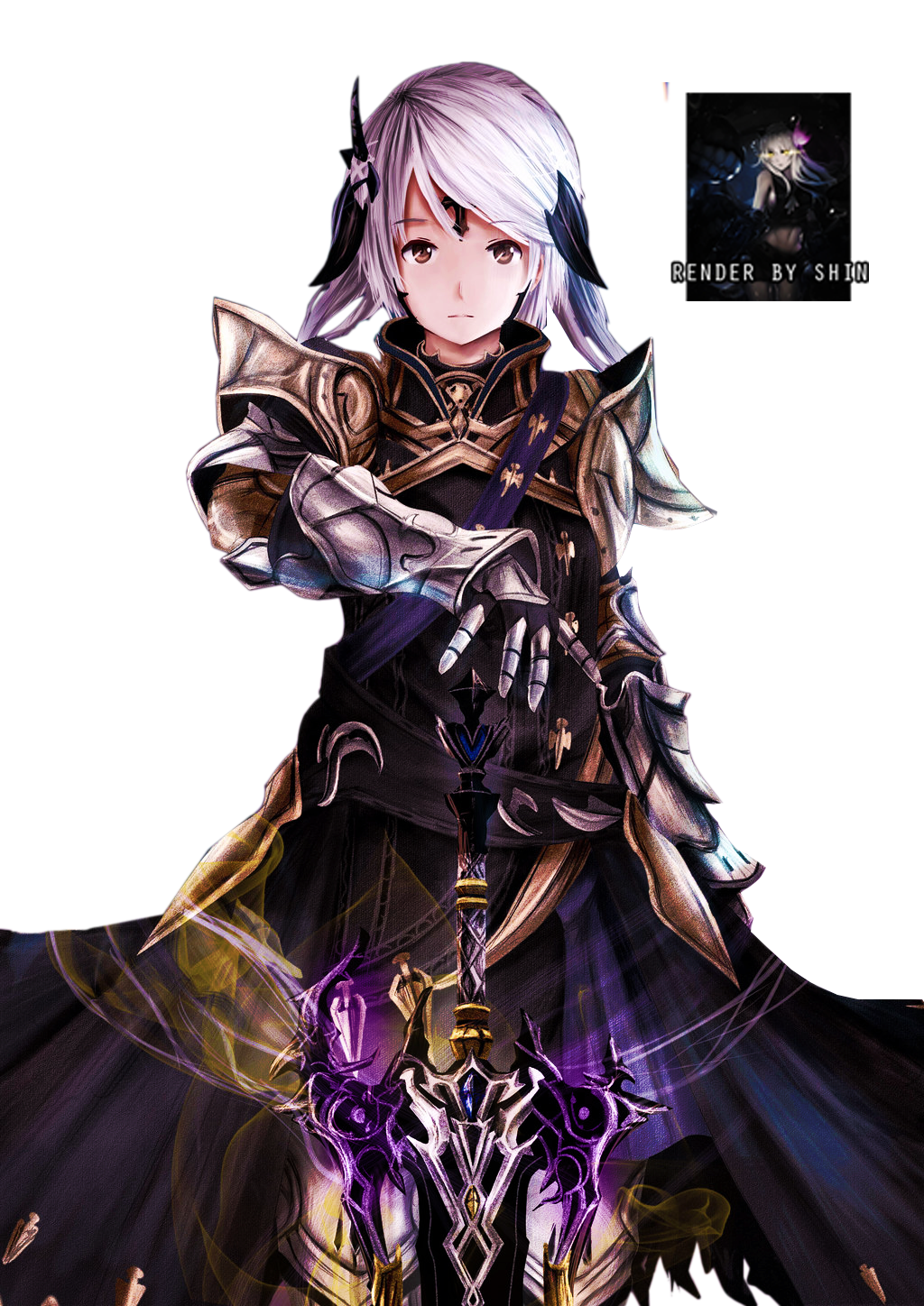 Anime Knight Girl Render by LeRyuuji on DeviantArt