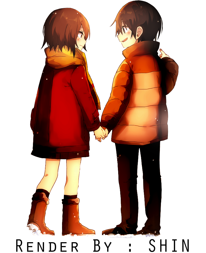 Erased Anime Characters Kayo and Satoru in Aesthetic Minimalist Design -  Erased - Pin