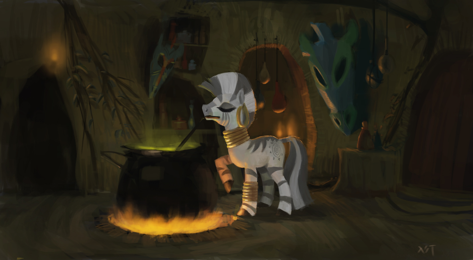 Zecora mixing an evil brew