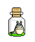 Miniature Totoro bottle pixel