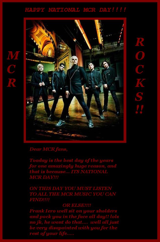 HAPPY NATIONAL MCR DAY