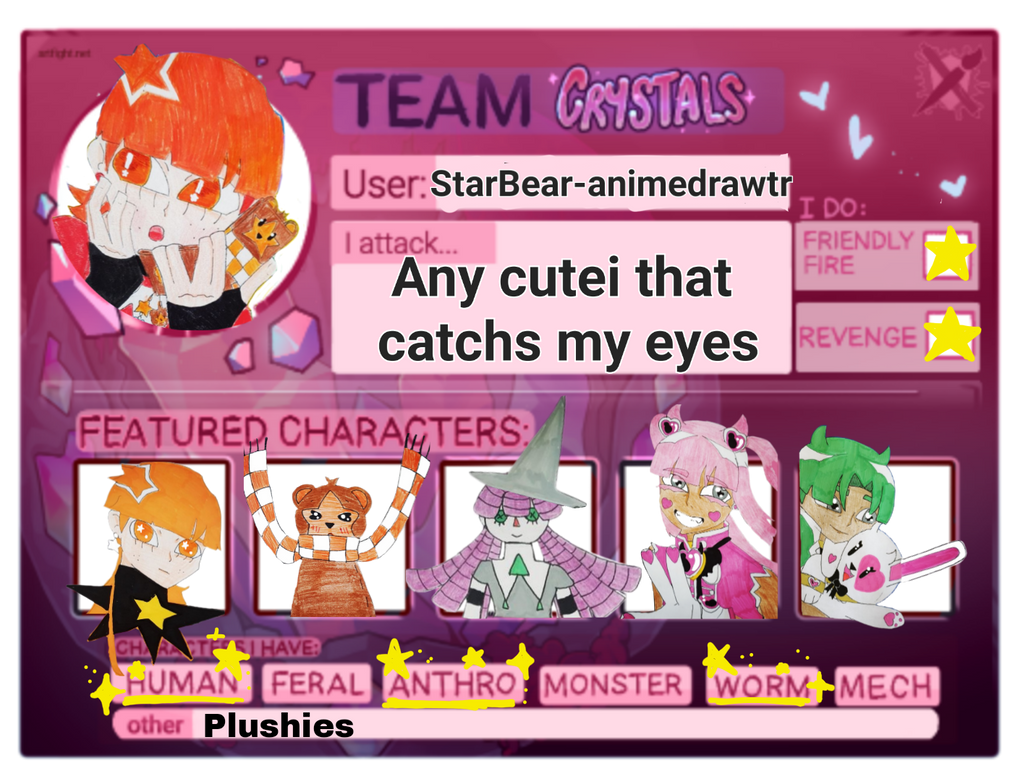 Artfight I Joined to Team Crystals by StarBear1animedrawtr on DeviantArt