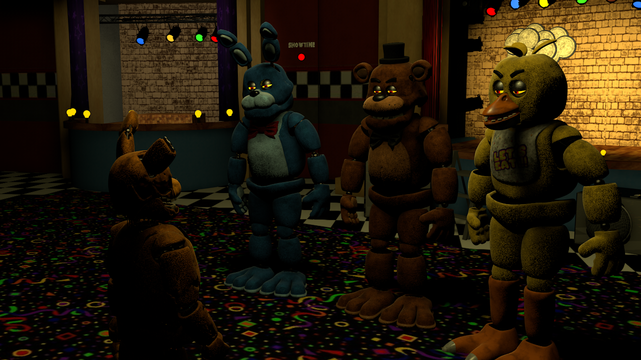 FNAF MOVIE/C4D/SPOILER||Springlock Scene 1/4|| by ELFOXYPROYT on DeviantArt