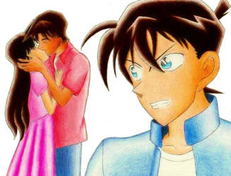 Ran and Heiji Kissing? Shinichi Jealous?