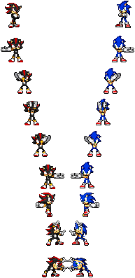 all sonic and shadow and silver Fusion Sprite by Bryan95549 on DeviantArt