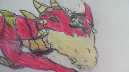 The Juggernaut Dragon with it's pet kitten