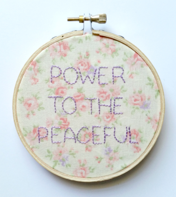 Power to the Peaceful Embroidery sgap