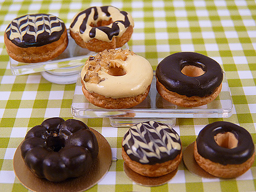 Dark, White Chocolate Donuts