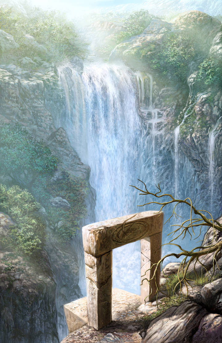 waterfall by metalratrox