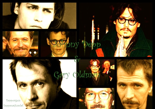 Johnny Depp and Gary Oldman collage