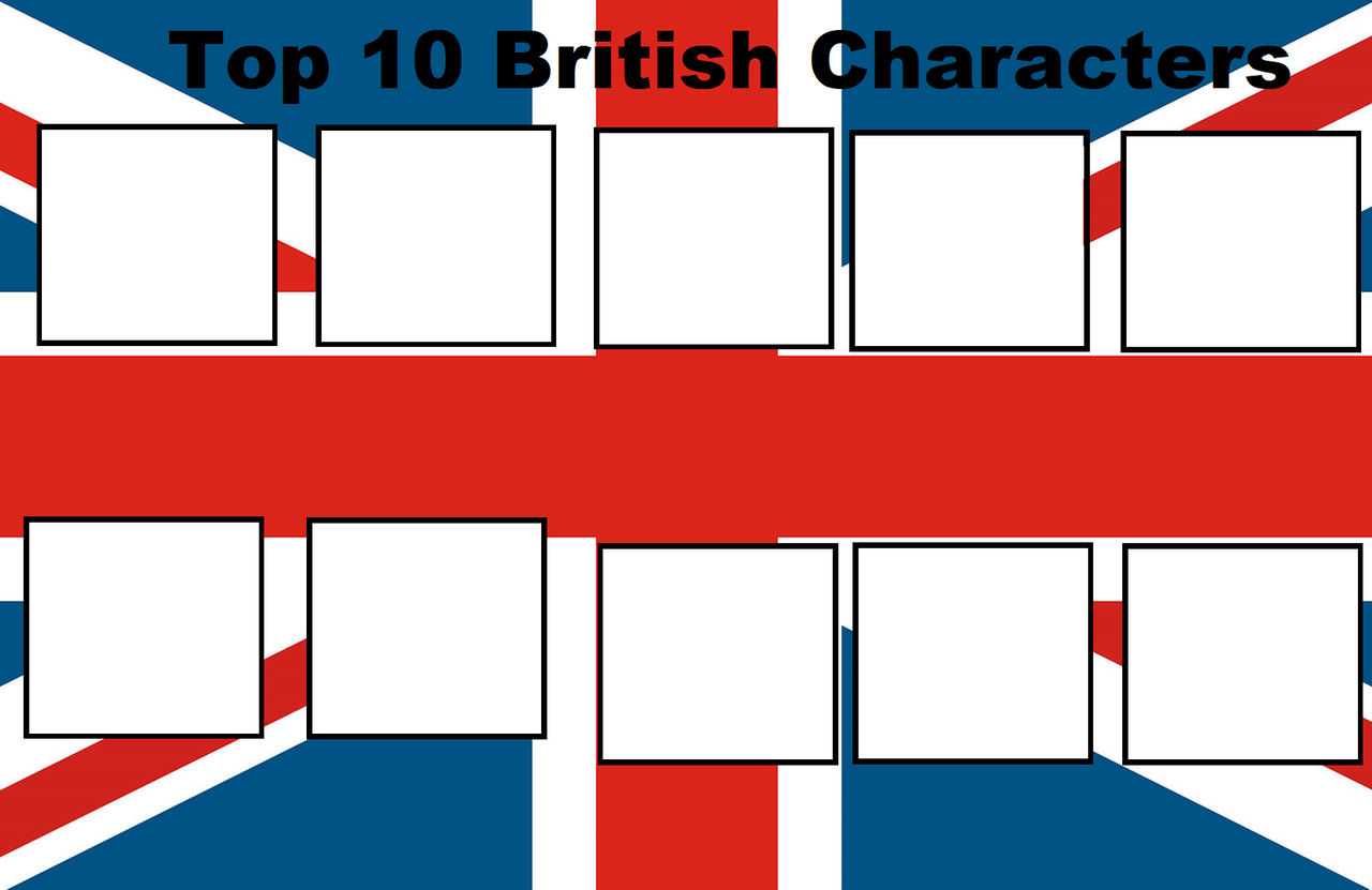 Top 10 British Characters by LunaMoon9000 on DeviantArt