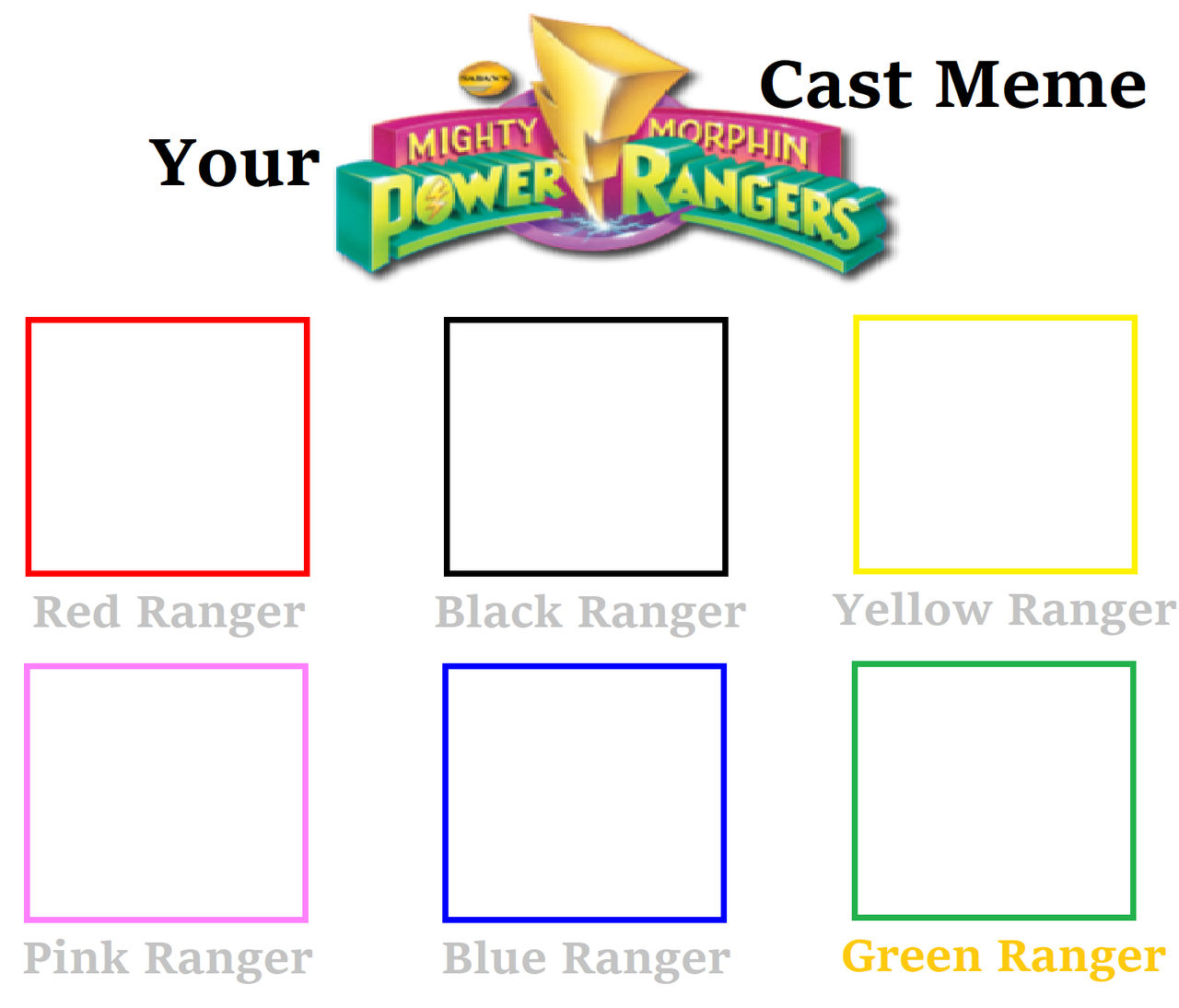 Your Mighty Morphin Power Rangers Cast Meme by LunaMoon9000 on DeviantArt