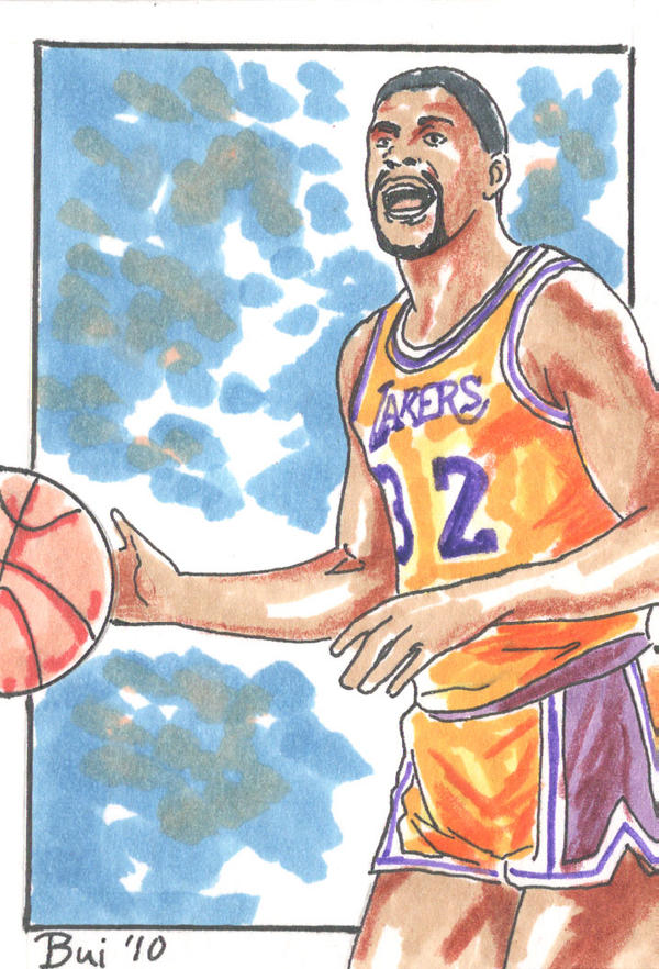 Magic Johnson Abstract Magic Johnson by ThanhBui714 on DeviantArt