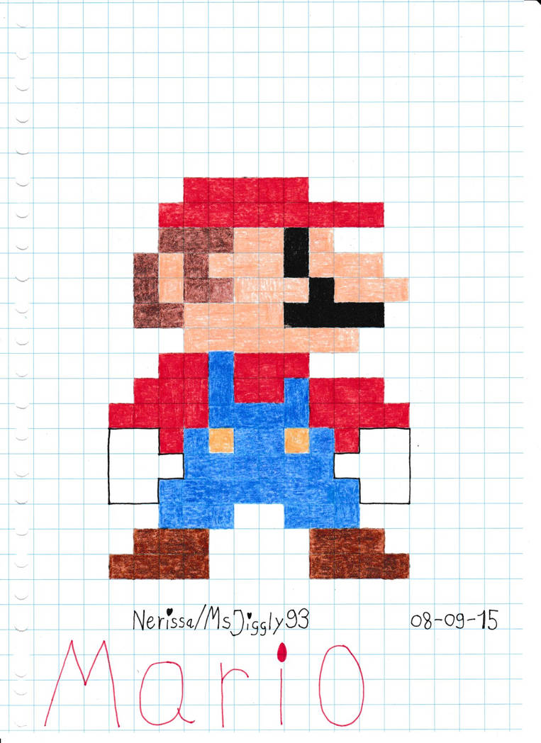 8 Bit Mario Jumping Grid