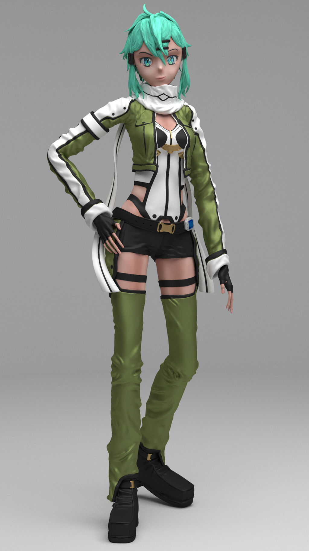 Sao Model Sinon 3D model - SAO by Olotocolo on DeviantArt