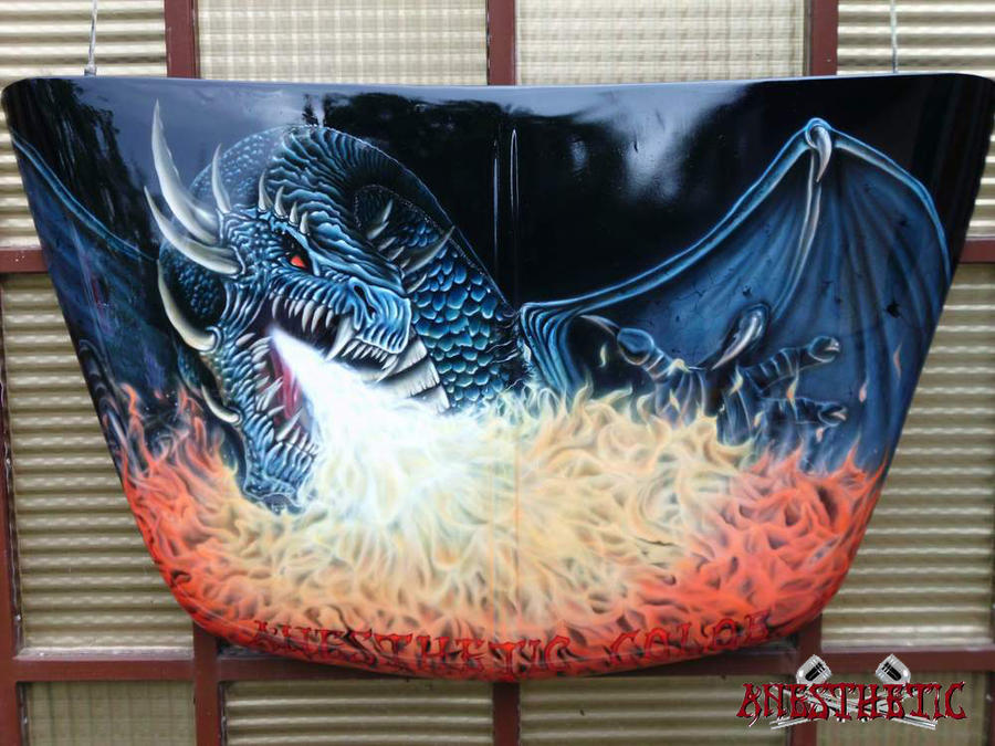 dragon on the hood by anestheticolor dragon on the hood by anestheticolor