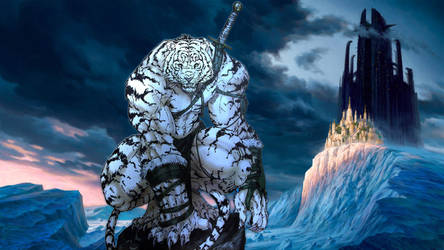 Siberian Tiger Anthro in Icy Landscape