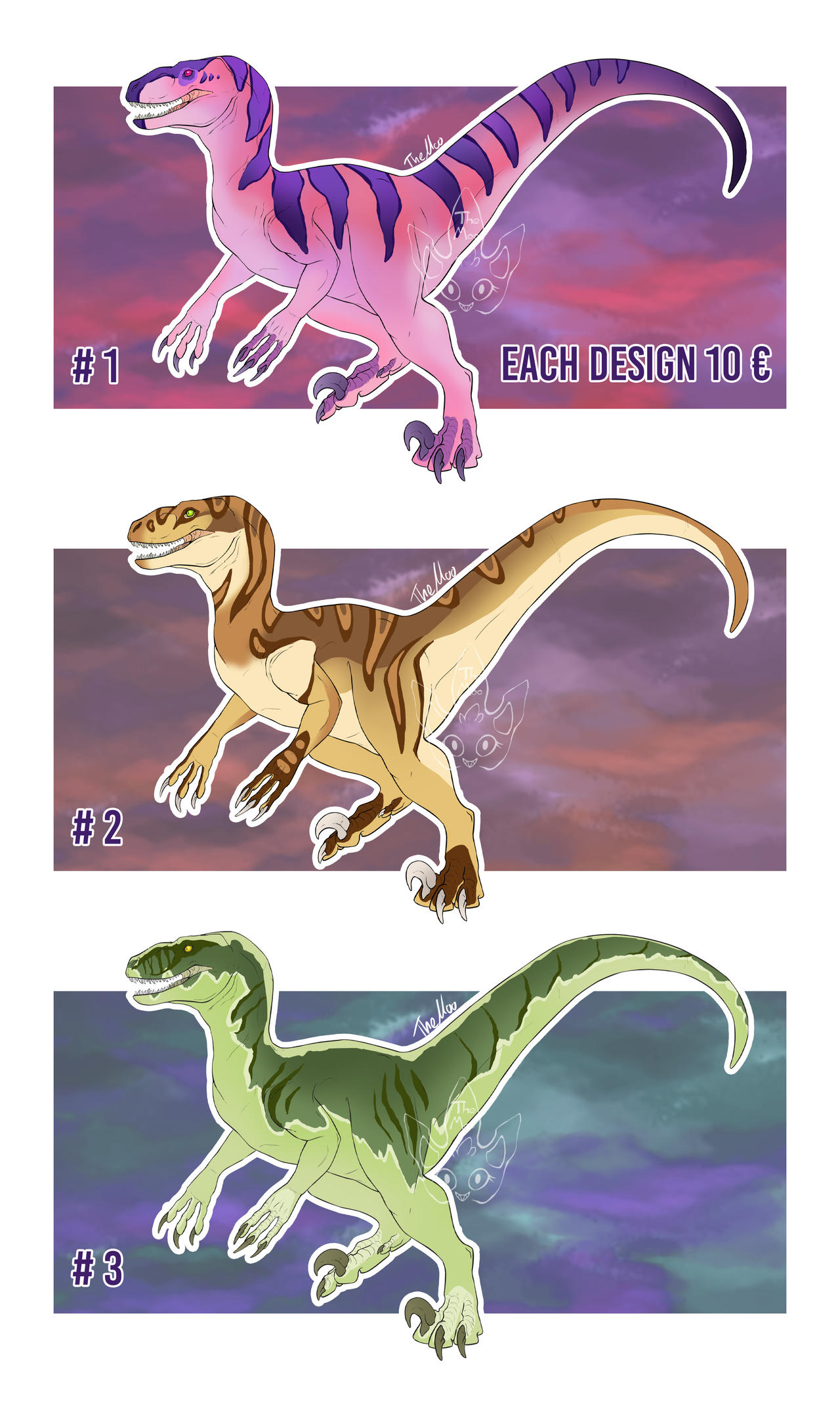 Atcg Pattern Raptor Adopts - Raptor 2/3 Open by JackyTheMoo on DeviantArt