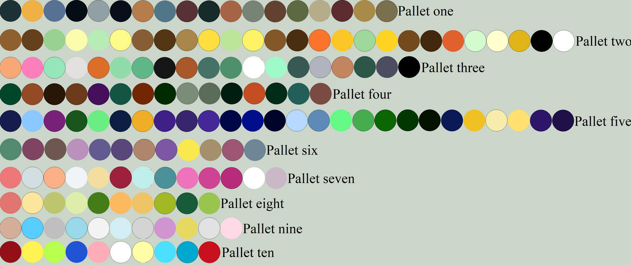 Random Pallet Free Random Color Pallet Seventy-Eight by WhiteMageHealer on DeviantArt
