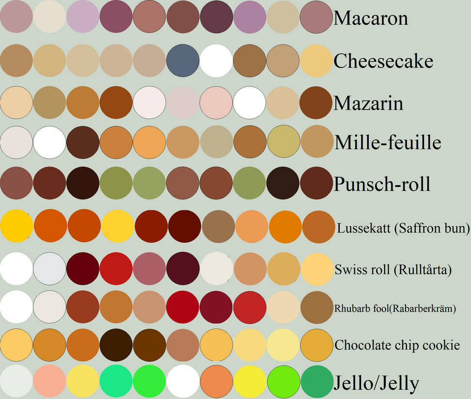Random Color Food Free Random Food Color Pallet Three by WhiteMageHealer on DeviantArt