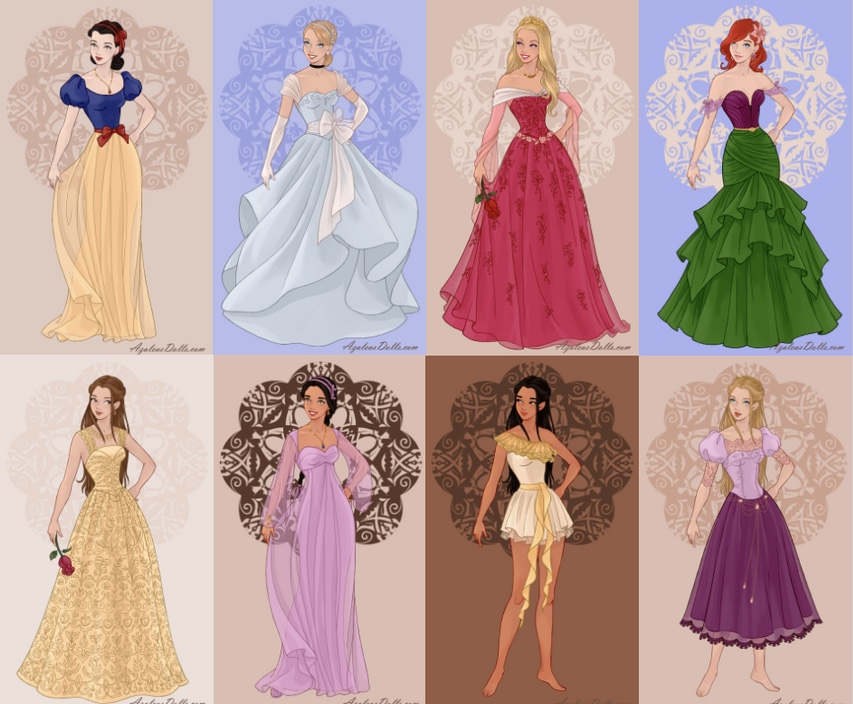Wedding Dress Design Disney Princesses by prettyinmink on DeviantArt