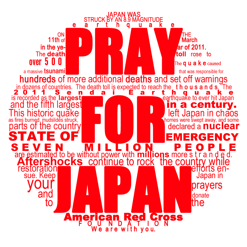 pray for japan.