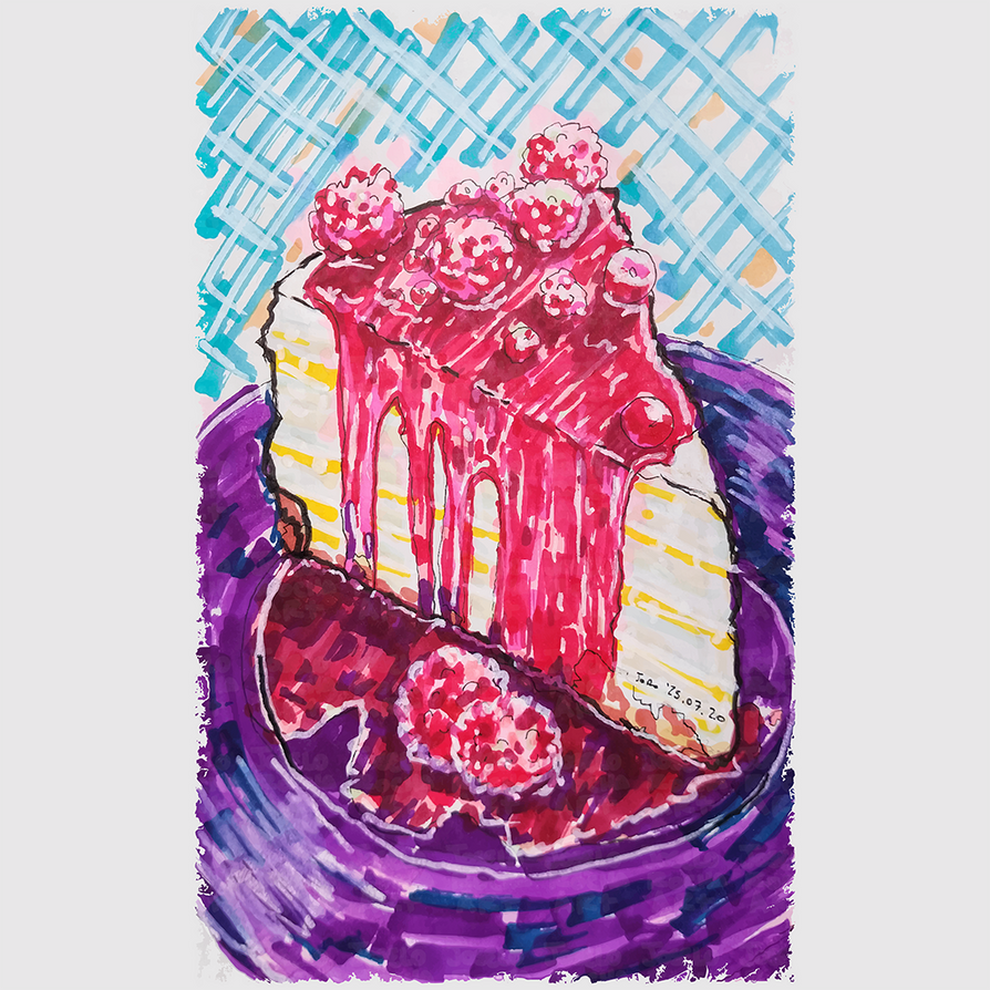 Raspberry Cake by JoseloRochaArt on DeviantArt