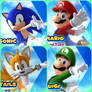 Mario and sonic collage