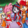 3 sonic girls...and stripe :)