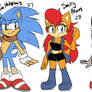 [Adult AU Designs] Sonic, Sally, and Stripe