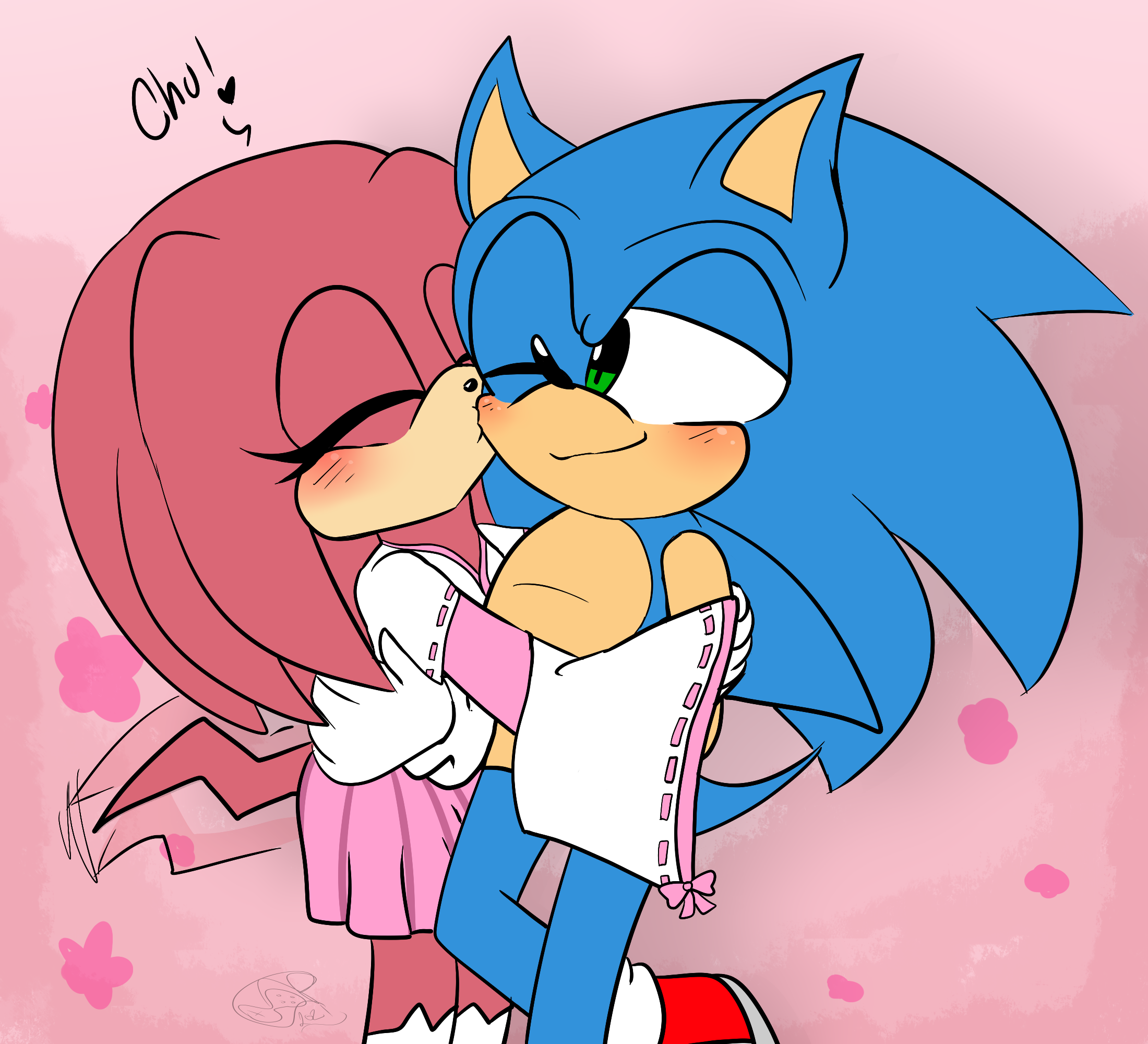 Surprise kiss (Sonamy) by Bladewarrior2020 on DeviantArt