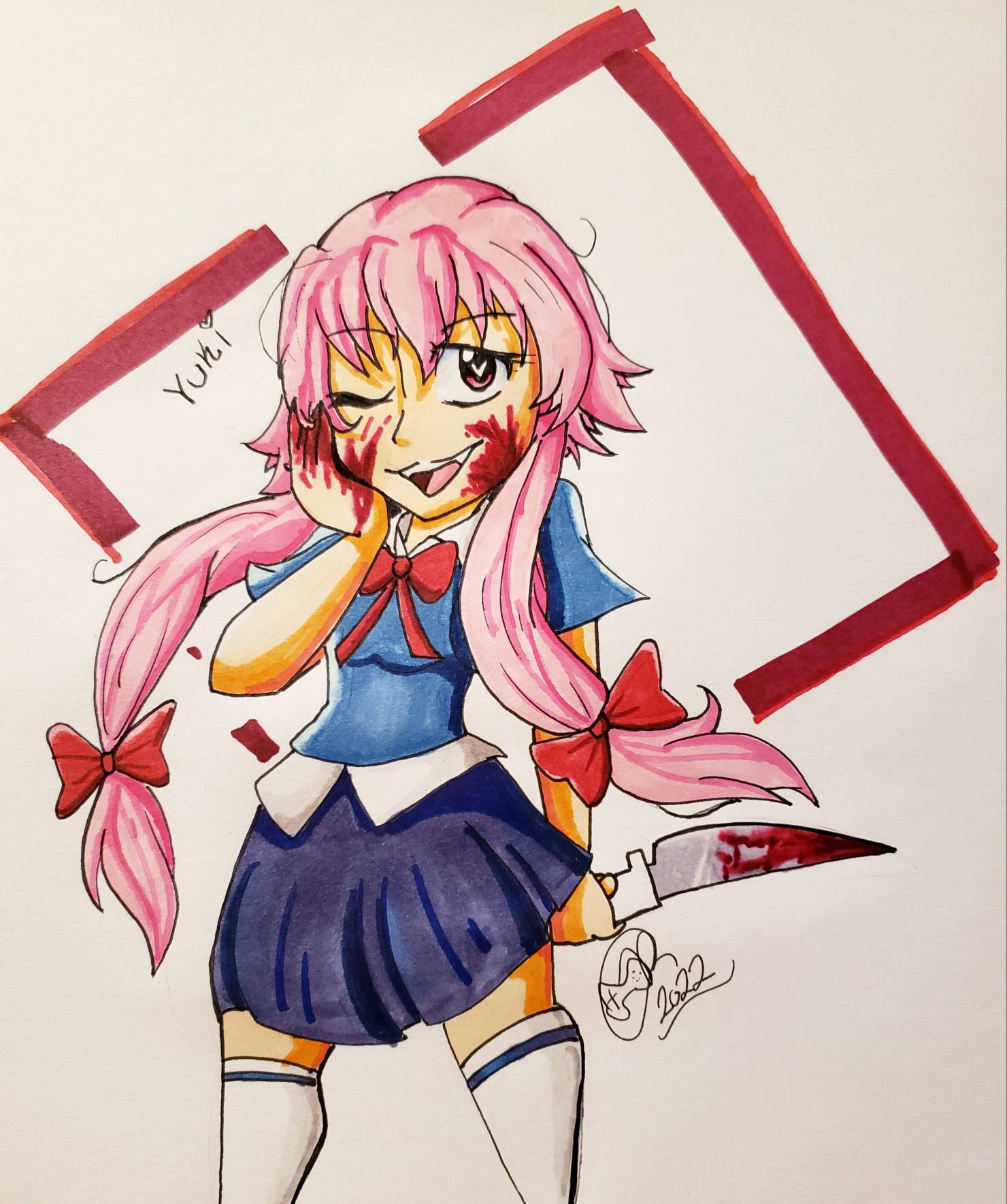 Vorlage: yuno //future diary// traditional art by yoshiyoshi700 on DeviantArt Foto zu yuno //future diary// traditional art by yoshiyoshi700 on DeviantArt