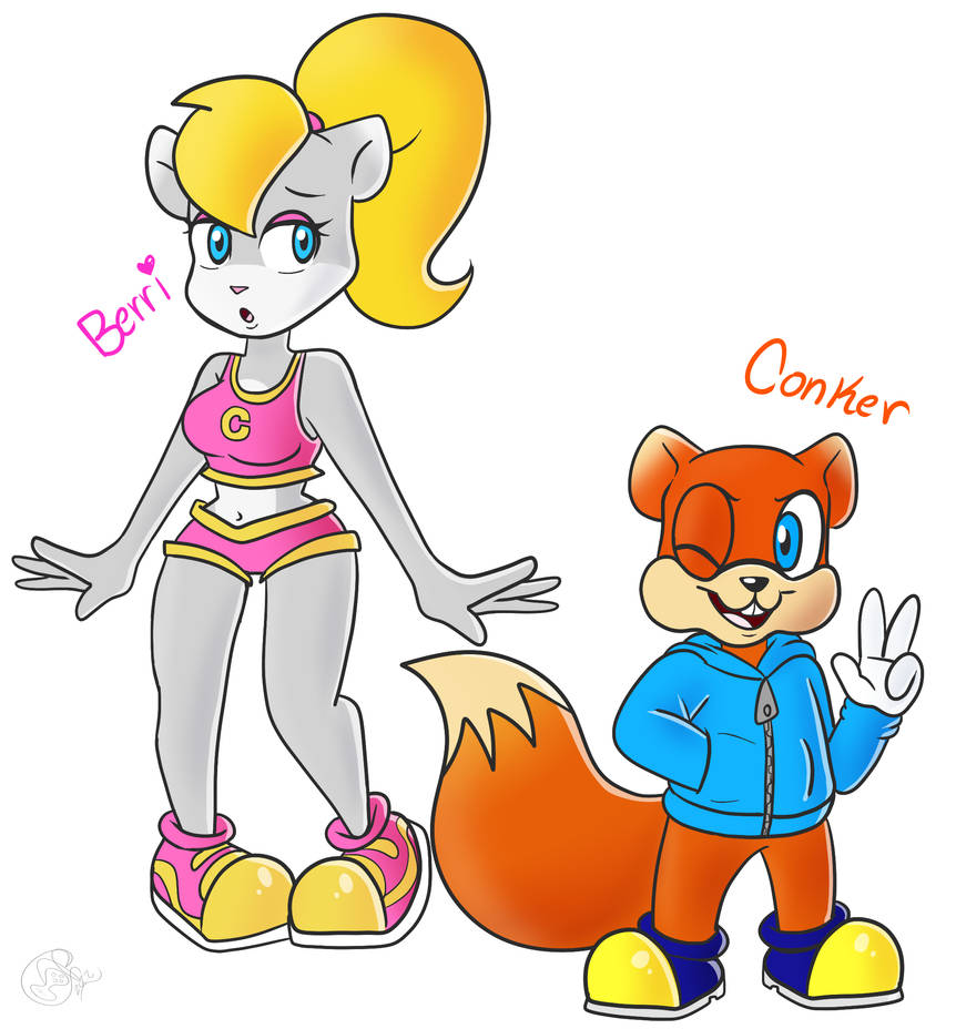 Conker and Berri //Official Mario Bros Style// by yoshiyoshi700 on