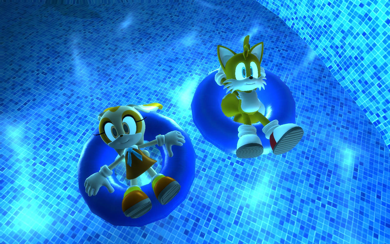 Tails Pool night pool Tails and Cream watching the stars by TAILSANDCOSMOXCREAM on ...
