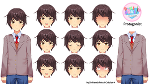 DDLC Protagonist Sprite