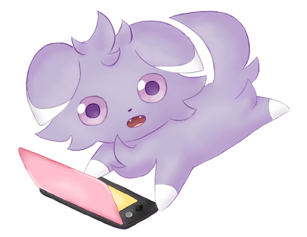 Espurr plays 3DS too!