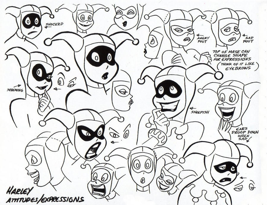 Harley Quinn Model Sheet IV