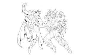 Superman vs Super Sayian