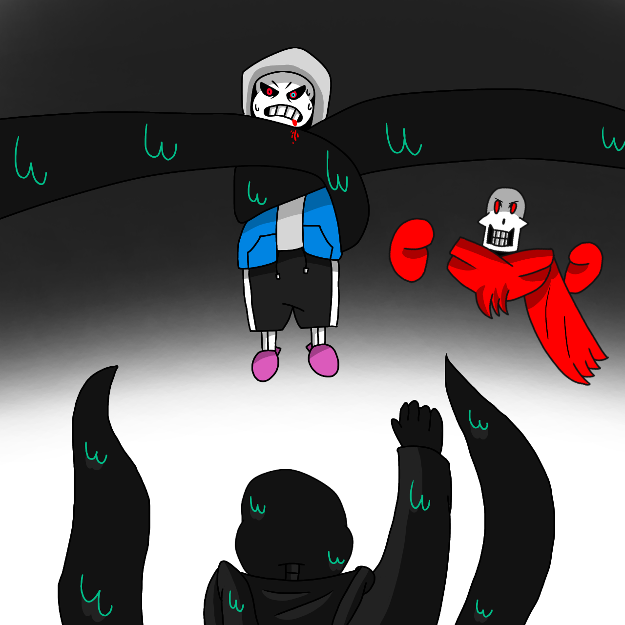 DustTale Sans vs ???Tale Sans (Evil) Fight by Niko189 on DeviantArt