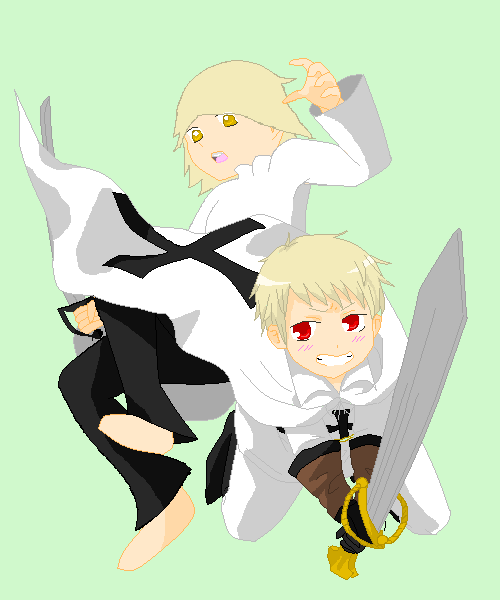 Chibi Prussia and Chibi Tech