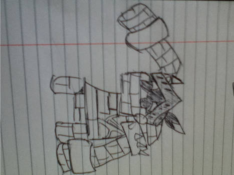 Hand Drawn Castle Golem OOOOOH